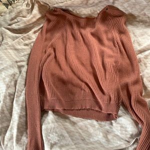 Pink cropped sweater